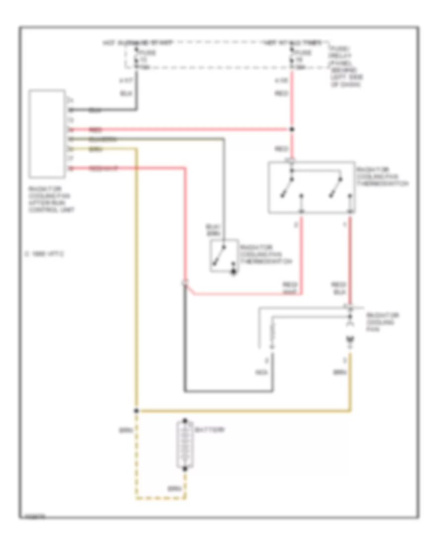 Cooling Fan Wiring Diagram without A C for Volkswagen GTI 1990