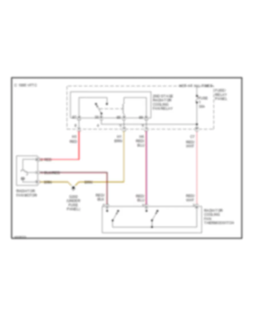 Cooling Fan Wiring Diagram without A C for Volkswagen Vanagon Syncro 1990